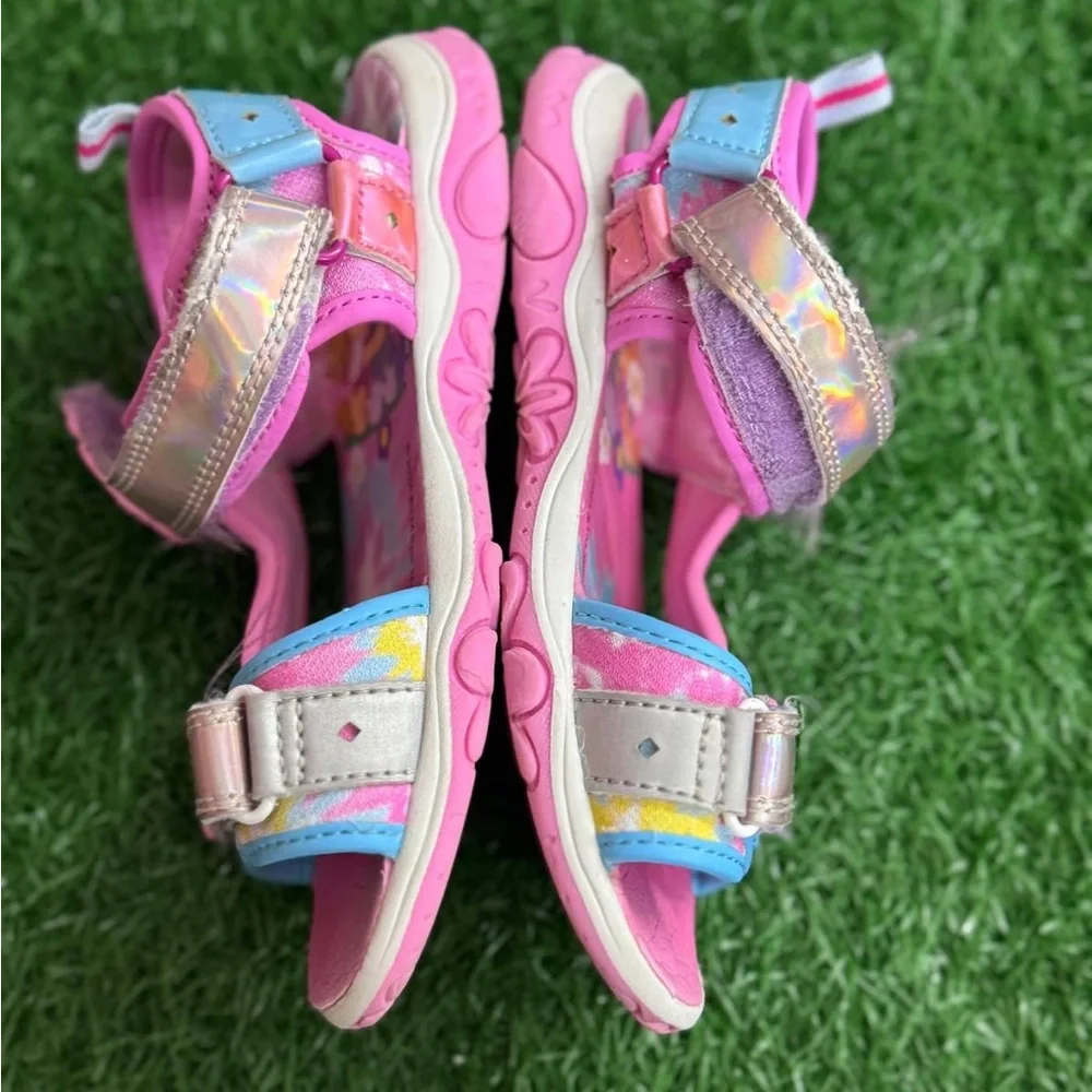 Pink and Silver Kids Sandals Size 12‎